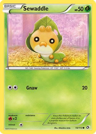 Sewaddle (10) (10) 010  - Reverse Holofoil Legendary Treasures - Common