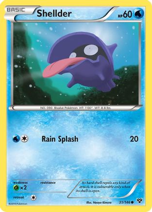 Shellder 031  XY Base Set - Common