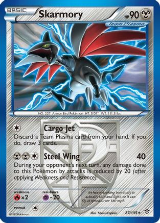 Skarmory (Team Plasma) 087  Plasma Storm - Rare