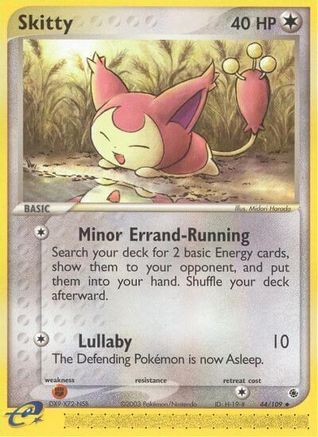 Skitty 044/109  - Reverse Holofoil Ruby and Sapphire - Uncommon