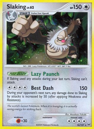 Slaking 016  - Holofoil Platinum - Holo Rare