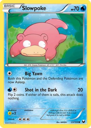 Slowpoke 023/108  - Reverse Holofoil Dark Explorers - Common
