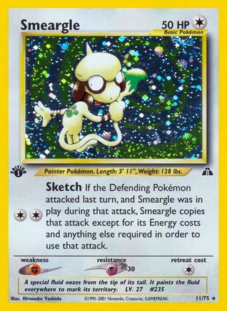 Smeargle (11) (11) 011/75  - 1st Edition Holofoil Neo Discovery - Holo Rare
