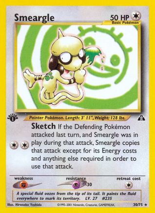 Smeargle (30) (30) 030/75  - 1st Edition Neo Discovery - Rare