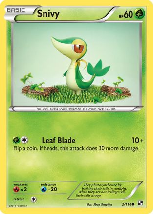 Snivy (2) (2) 002  Black and White - Common