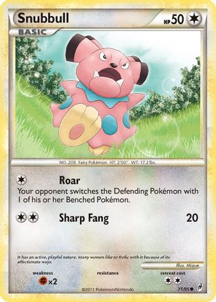 Snubbull 071  - Reverse Holofoil Call of Legends - Common