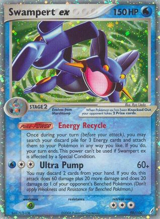Swampert ex 098/100  - Holofoil Crystal Guardians - Ultra Rare