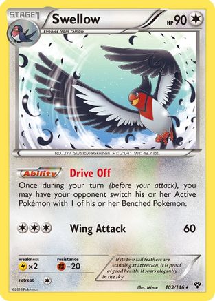 Swellow 103  XY Base Set - Rare