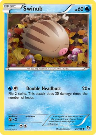 Swinub 026  - Reverse Holofoil Plasma Storm - Common