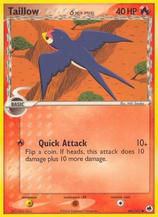 Taillow (Delta Species) 066/101  Dragon Frontiers - Common