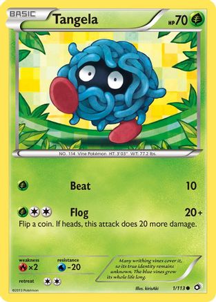 Tangela 001  - Reverse Holofoil Legendary Treasures - Common