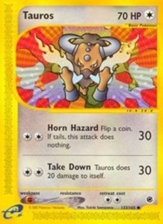 Tauros 133  - Reverse Holofoil Expedition - Common
