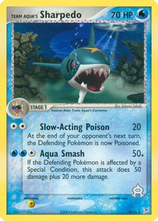Team Aqua's Sharpedo 018/95  - Reverse Holofoil Team Magma vs Team Aqua - Rare