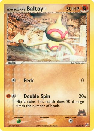 Team Magma's Baltoy 060/95  - Reverse Holofoil Team Magma vs Team Aqua - Common