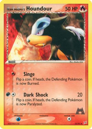 Team Magma's Houndour 035/95  - Reverse Holofoil Team Magma vs Team Aqua - Uncommon