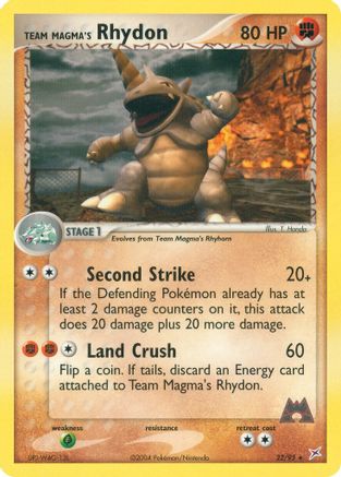 Team Magma's Rhydon 022/95  Team Magma vs Team Aqua - Rare