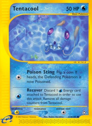 Tentacool 113/147  Aquapolis - Common