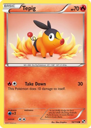 Tepig (16) (16) 016  Black and White - Common