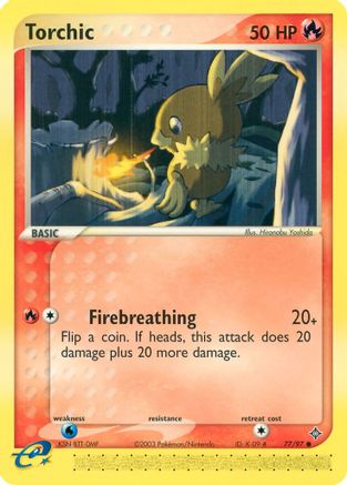 Torchic 077/97  - Reverse Holofoil Dragon - Common