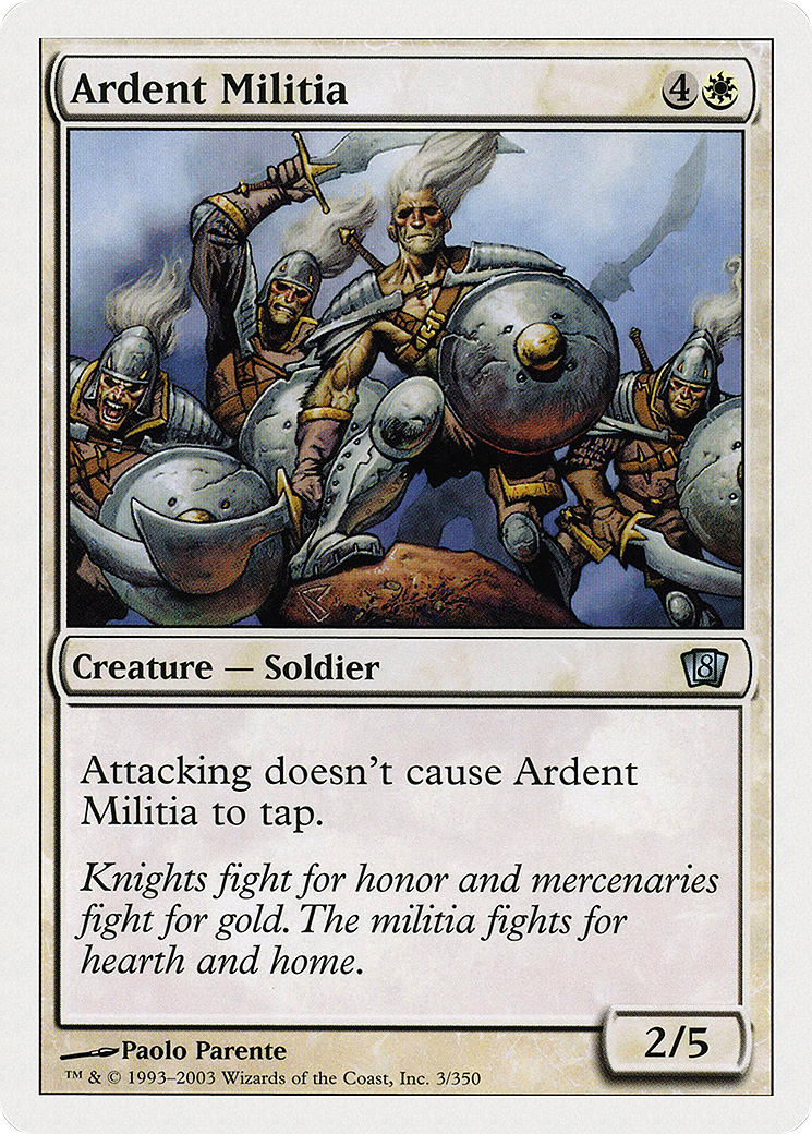 Ardent Militia (8ED-03★) - 8th Edition Foil