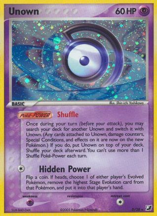 Unown (D) (D) 00D  - Holofoil Unseen Forces - Holo Rare