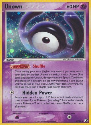 Unown (H) (H) 00H  - Holofoil Unseen Forces - Holo Rare
