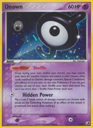 Unown (J) (J) 00J  - Holofoil Unseen Forces - Holo Rare