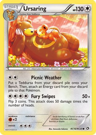 Ursaring RC16/RC25  - Holofoil Legendary Treasures Radiant Collection - Common