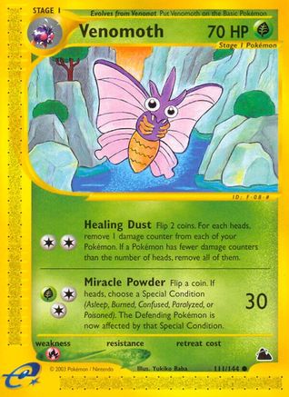 Venomoth 111  - Reverse Holofoil Skyridge - Common