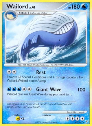 Wailord 047  Supreme Victors - Rare