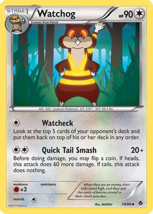 Watchog 079  - Reverse Holofoil Emerging Powers - Uncommon