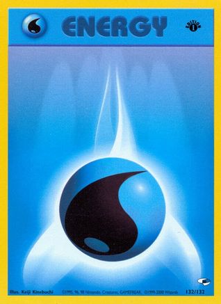 Water Energy 132/132  - 1st Edition Gym Heroes - Common