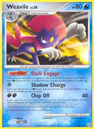 Weavile 040  Secret Wonders - Rare