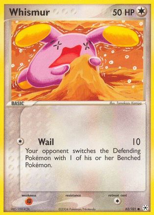 Whismur 082/101  - Reverse Holofoil Hidden Legends - Common
