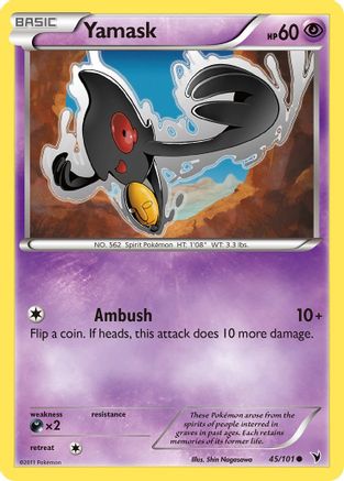 Yamask (45) (45) 045  - Reverse Holofoil Noble Victories - Common