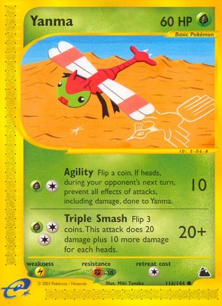 Yanma 116  - Reverse Holofoil Skyridge - Common