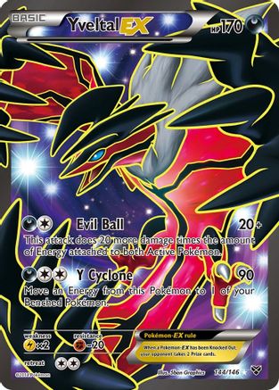 Yveltal EX (144 Full Art) (144 Full Art) 144/146  - Holofoil XY Base Set - Ultra Rare