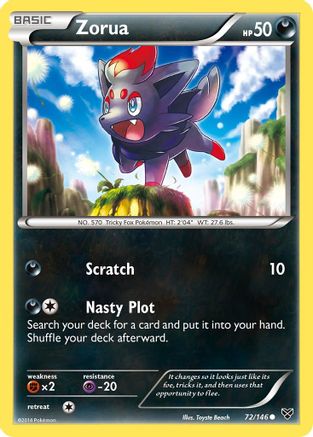 Zorua 072/146  - Reverse Holofoil XY Base Set - Common