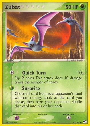 Zubat 083  - Reverse Holofoil Hidden Legends - Common