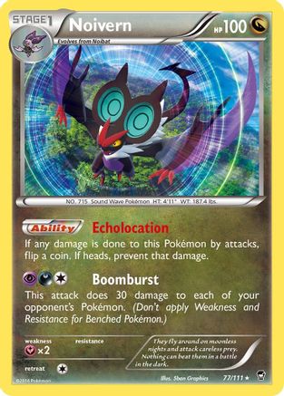 Noivern 077/111  - Reverse Holofoil XY  Furious Fists - Holo Rare