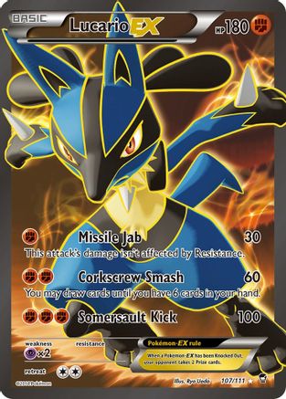 Lucario EX (107 Full Art) (107 Full Art) 107/111  - Holofoil XY  Furious Fists - Ultra Rare