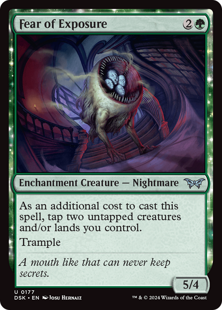 Fear of Exposure (DSK-177) - Duskmourn: House of Horror: (enchantment) Foil