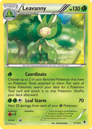 Leavanny 007/119  - Reverse Holofoil XY  Phantom Forces - Rare