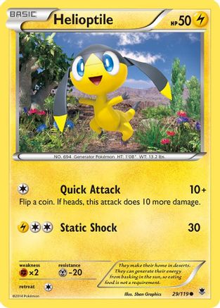 Helioptile (29) (29) 029  - Reverse Holofoil XY  Phantom Forces - Common