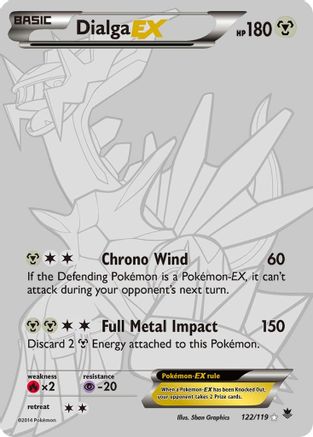 Dialga EX (122 Secret Rare) (122 Secret Rare) 122  - Holofoil XY  Phantom Forces - Secret Rare