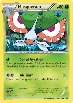 Masquerain 014  XY  Primal Clash - Uncommon
