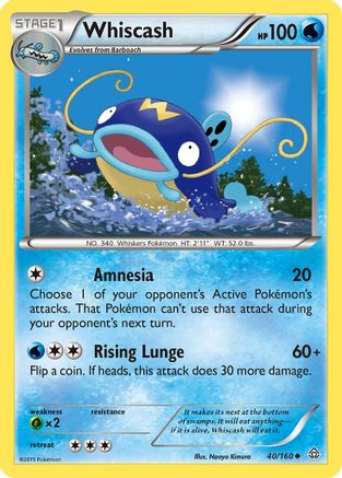 Whiscash 040  XY  Primal Clash - Uncommon