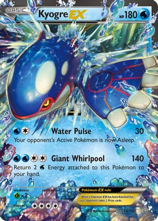 Kyogre EX 054/160  - Holofoil XY  Primal Clash - Ultra Rare