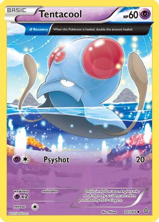 Tentacool (Alpha) 071/160  - Reverse Holofoil XY  Primal Clash - Uncommon