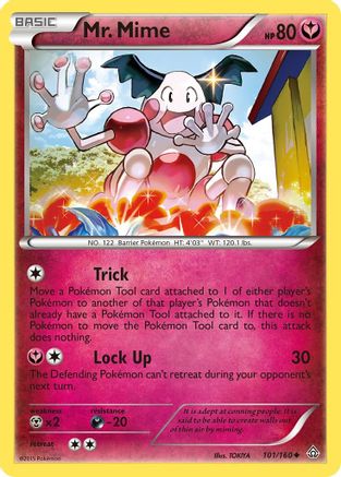 Mr. Mime 101/160  - Reverse Holofoil XY  Primal Clash - Uncommon